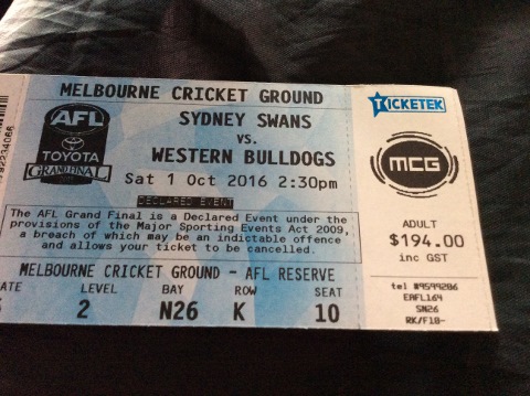 AFL game October 2016