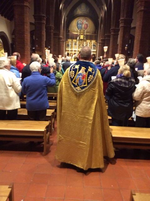 Donated gold cope at Walsingham October 2016