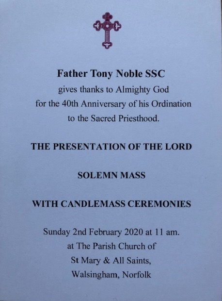 40th-ordination celebration Walsingham